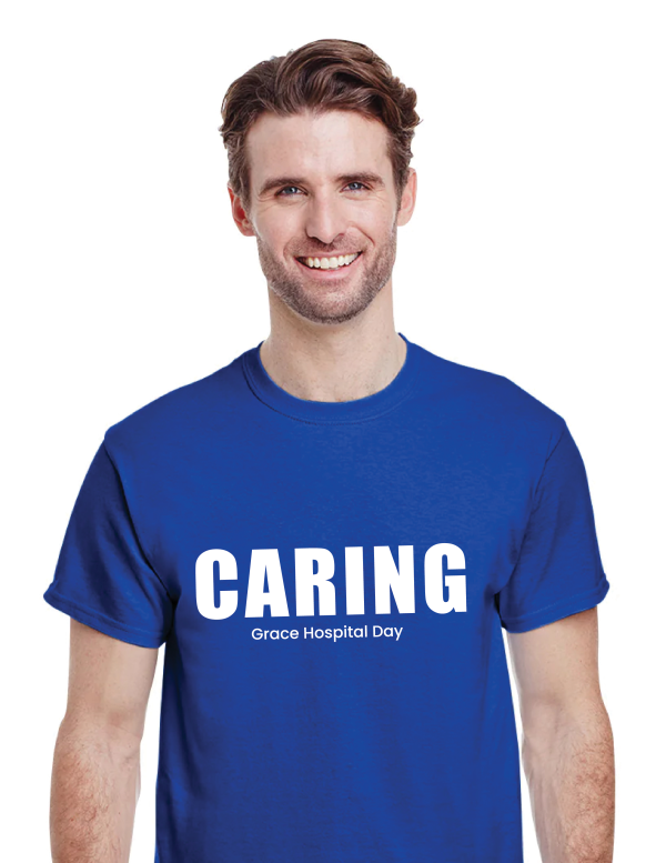 Caring Grace Hospital Day Blue Shirt