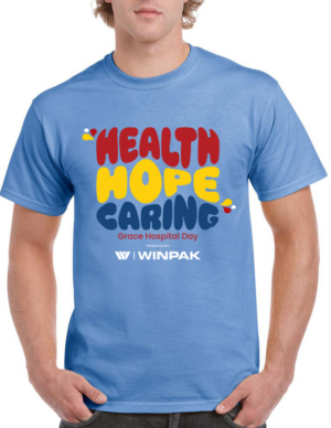 health hope caring blue shirt